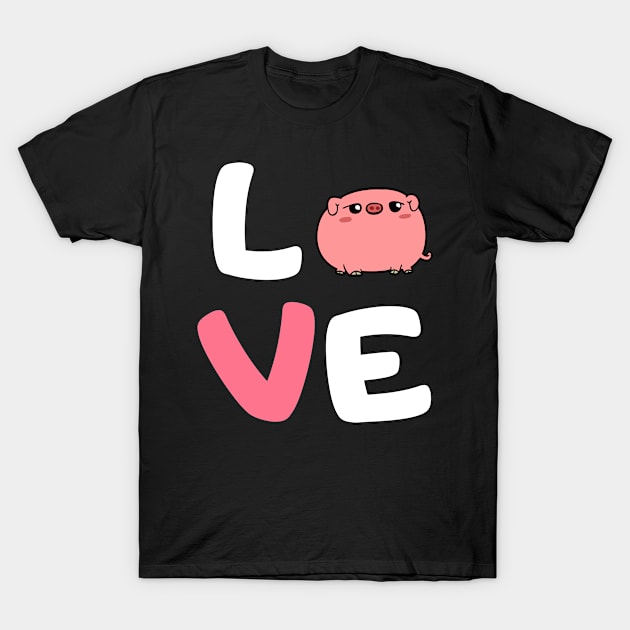 I Love Pigs Lovers Farming Farmer Gift T-Shirt by wapix